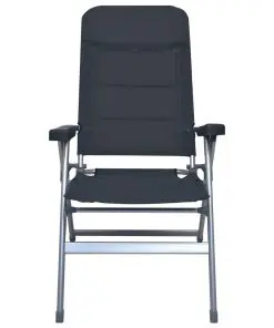 vidaXL Reclining Garden Chairs 2 pcs Aluminium Black