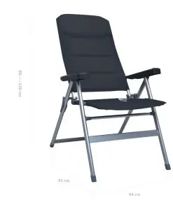 vidaXL Reclining Garden Chairs 2 pcs Aluminium Black