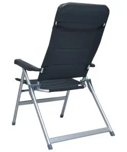 vidaXL Reclining Garden Chairs 2 pcs Aluminium Grey
