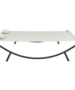 vidaXL Outdoor Lounge Bed Fabric Cream