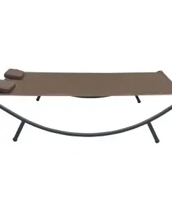 vidaXL Outdoor Lounge Bed Fabric Brown