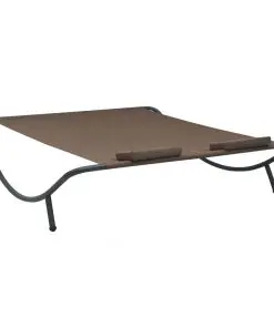 vidaXL Outdoor Lounge Bed Fabric Brown