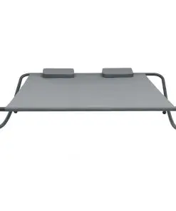 vidaXL Outdoor Lounge Bed Fabric Anthracite