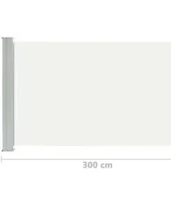 vidaXL Patio Retractable Side Awning 60×300 cm Cream