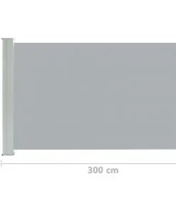 vidaXL Patio Retractable Side Awning 60×300 cm Grey