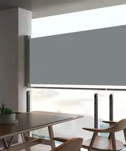 vidaXL Patio Retractable Side Awning 60×300 cm Grey