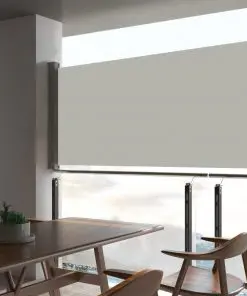 vidaXL Patio Retractable Side Awning 80×300 cm Cream