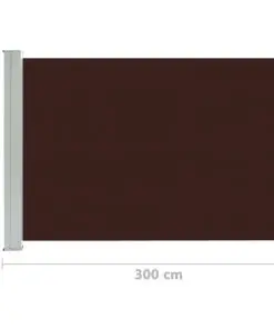 vidaXL Patio Retractable Side Awning 80×300 cm Brown