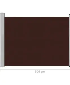 vidaXL Patio Retractable Side Awning 100×500 cm Brown
