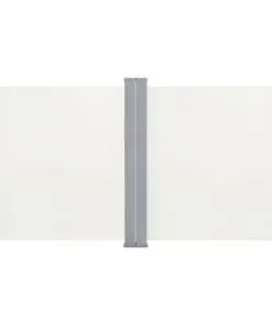 vidaXL Retractable Side Awning Cream 140×600 cm
