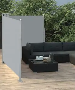 vidaXL Patio Retractable Double Side Awning 170×600 cm Anthracite