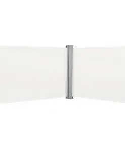 vidaXL Retractable Side Awning Cream 120×1000 cm