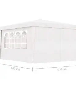vidaXL Professional Party Tent with Side Walls 4×4 m White 90 g/m²