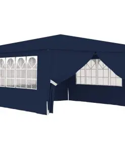 vidaXL Professional Party Tent with Side Walls 4×4 m Blue 90 g/m²