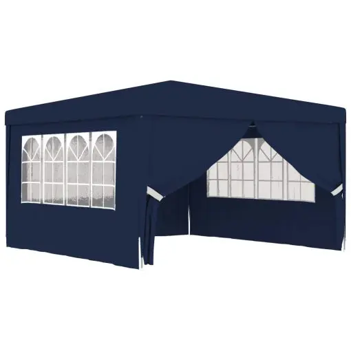 vidaXL Professional Party Tent with Side Walls 4×4 m Blue 90 g/m²