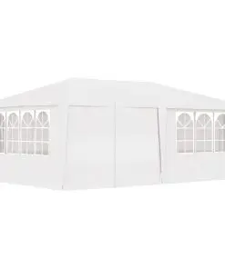 vidaXL Professional Party Tent with Side Walls 4×6 m White 90 g/m²