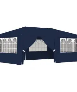 vidaXL Professional Party Tent with Side Walls 4×6 m Blue 90 g/m²