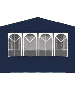 vidaXL Professional Party Tent with Side Walls 4×6 m Blue 90 g/m²