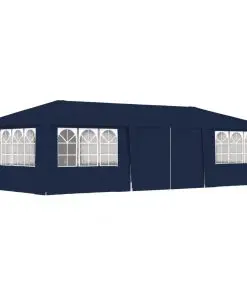 vidaXL Professional Party Tent with Side Walls 4×9 m Blue 90 g/m²