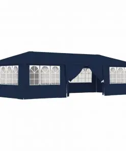 vidaXL Professional Party Tent with Side Walls 4×9 m Blue 90 g/m²