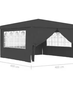 vidaXL Professional Party Tent with Side Walls 4×4 m Anthracite 90 g/m²