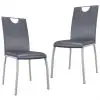 vidaXL Dining Chairs 2 pcs Suede Grey Faux Leather