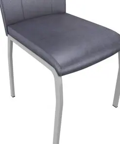 vidaXL Dining Chairs 4 pcs Suede Grey Faux Leather