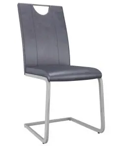vidaXL Dining Chairs 4 pcs Suede Grey Faux Leather