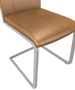 vidaXL Dining Chairs 4 pcs Brown Faux Leather