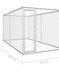 vidaXL Outdoor Dog Kennel 382x192x185 cm