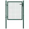 vidaXL Fence Gate Steel 100×125 cm Green