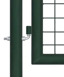 vidaXL Fence Gate Steel 100×125 cm Green