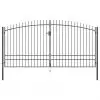 vidaXL Double Door Fence Gate with Spear Top 400×248 cm