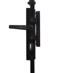 vidaXL Fence Gate with Arched Top Steel 100×200 cm Black