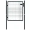 vidaXL Mesh Garden Gate Galvanised Steel 100×175 cm Grey