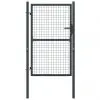 vidaXL Mesh Garden Gate Galvanised Steel 100×200 cm Grey