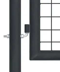 vidaXL Mesh Garden Gate Galvanised Steel 100×200 cm Grey