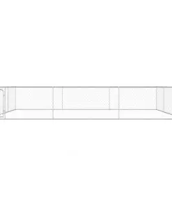 vidaXL Outdoor Dog Kennel Galvanised Steel 6x6x1 m