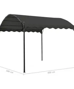 vidaXL Sunshade Awning 3×4 m Anthracite