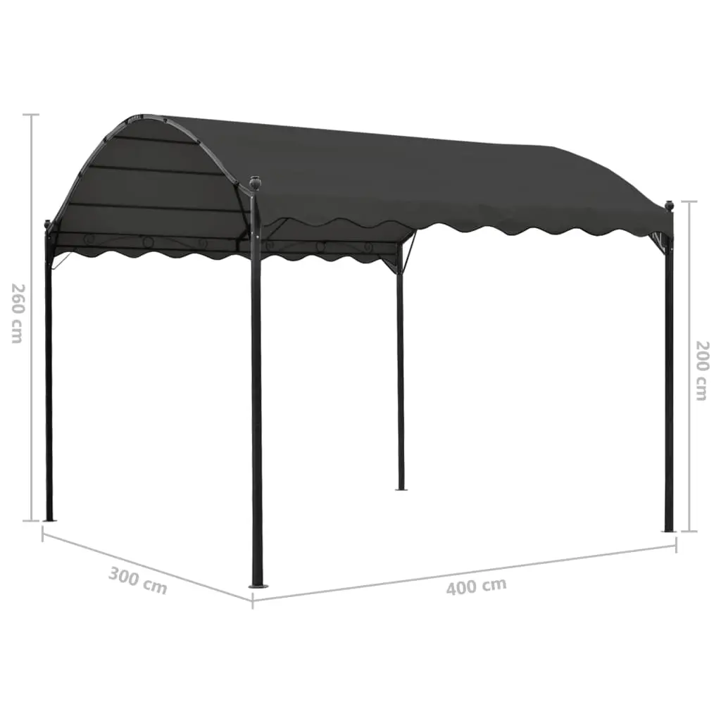 vidaXL Sunshade Awning 3×4 m Anthracite