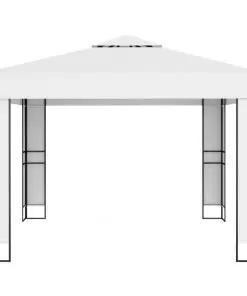 vidaXL Gazebo with Double Roof 3×3 m Cream