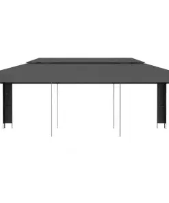 vidaXL Gazebo with Double Roof 3×6 m Anthracite