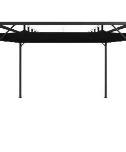 vidaXL Garden Gazebo with Retractable Roof Canopy 3×3 m Anthracite