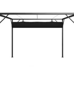 vidaXL Garden Gazebo with Retractable Roof Canopy 3×3 m Anthracite
