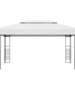 vidaXL Garden Gazebo Powder-Coated Steel 4x3x2.7 m Anthracite