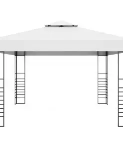 vidaXL Garden Gazebo Powder-Coated Steel 4x3x2.7 m Anthracite