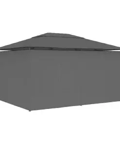 vidaXL Garden Marquee with Curtains 4×3 m Anthracite
