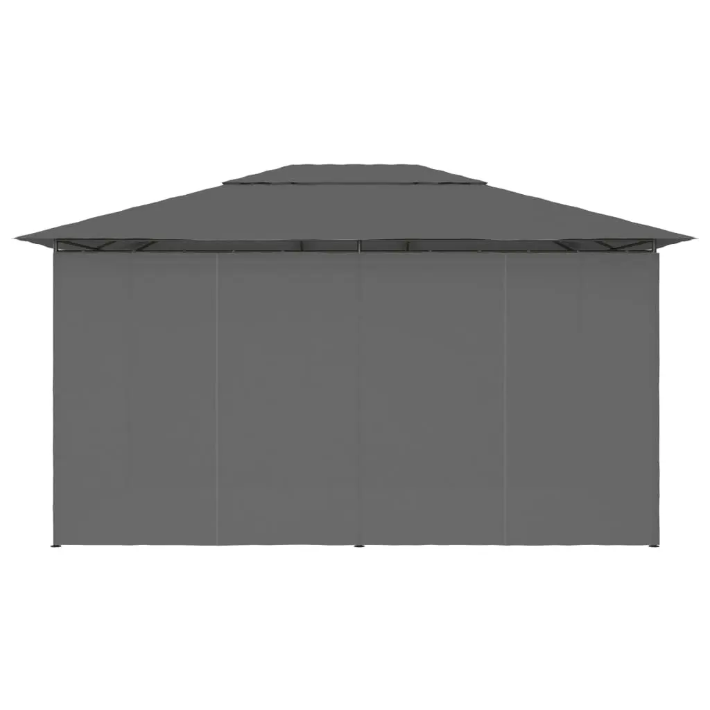 vidaXL Garden Marquee with Curtains 4×3 m Anthracite