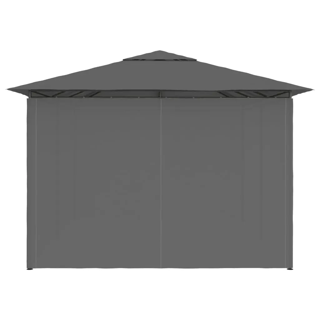 vidaXL Garden Marquee with Curtains 4×3 m Anthracite