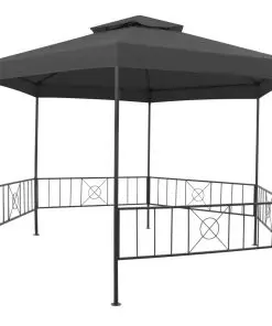 vidaXL Garden Gazebo 323x275x265 cm Anthracite